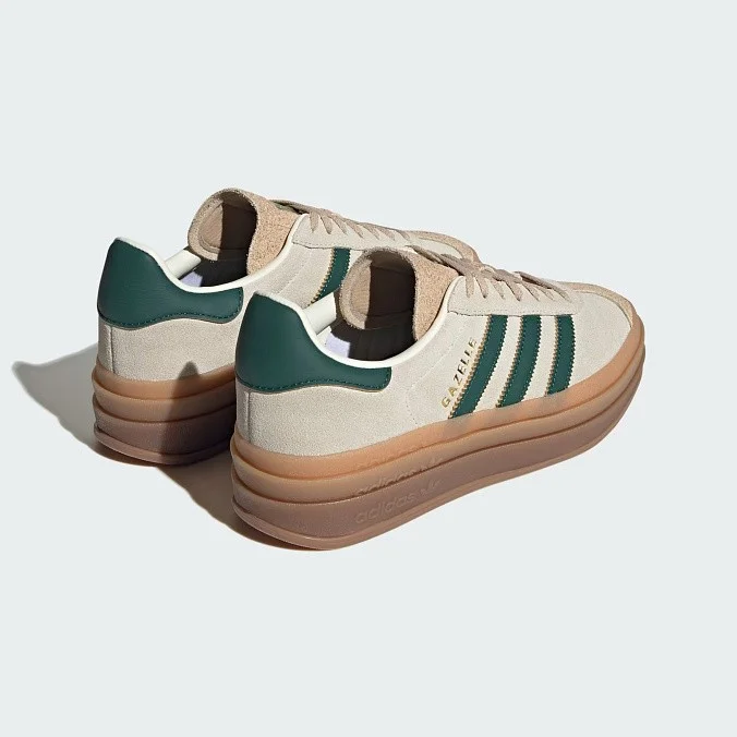 Кроссовки женские adidas Originals Gazelle Bold Cream White/Collegiate Green/Magic Beige