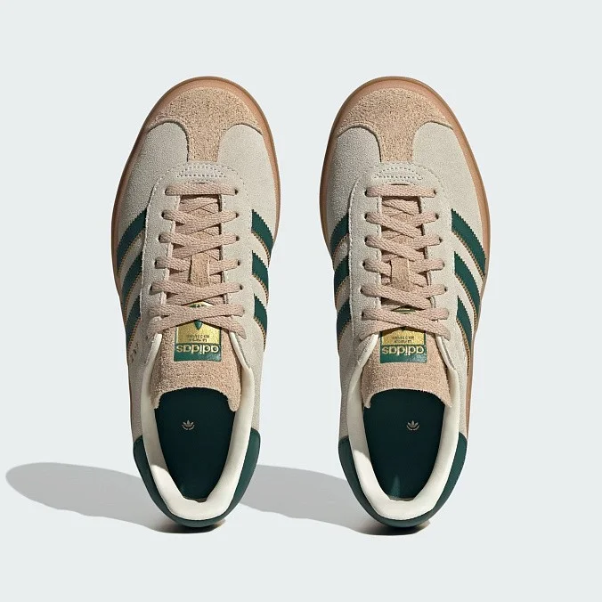 Кроссовки женские adidas Originals Gazelle Bold Cream White/Collegiate Green/Magic Beige