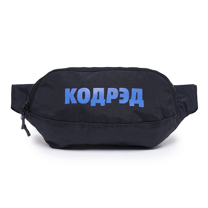 Сумка поясная CODERED Hip Bag Large Черный Таслан/Василек Принт КОДРЭД