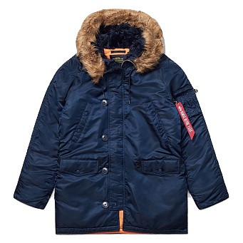 Мужская куртка парка Alpha Industries Slim Fit N-3B Parka Replica Blue / Orange