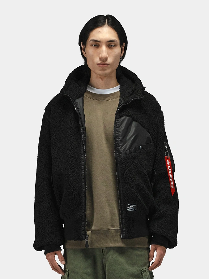 Куртка мужская Alpha Industries Sherpa Onion Quilting Flight Jacket Black