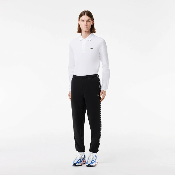 Спортивные брюки Lacoste Men's Logo Stripe Sweatpants Black